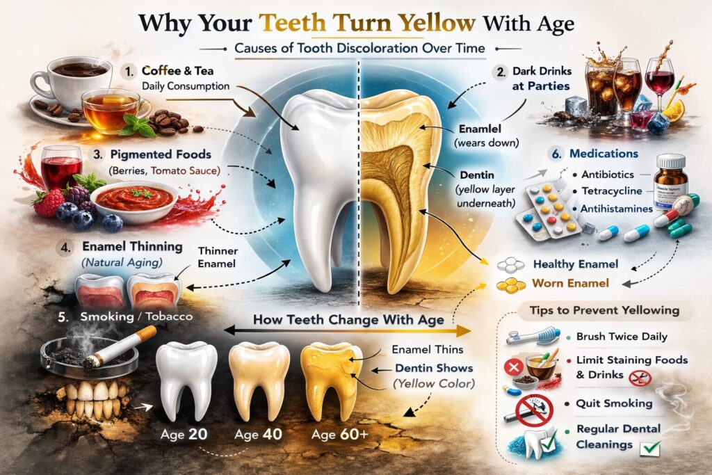 Why Your Teeth Turn Yellow With Age